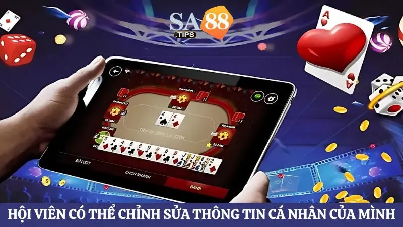Hội viên có thể truy xuất, chỉnh sửa thông tin cá nhân của mình