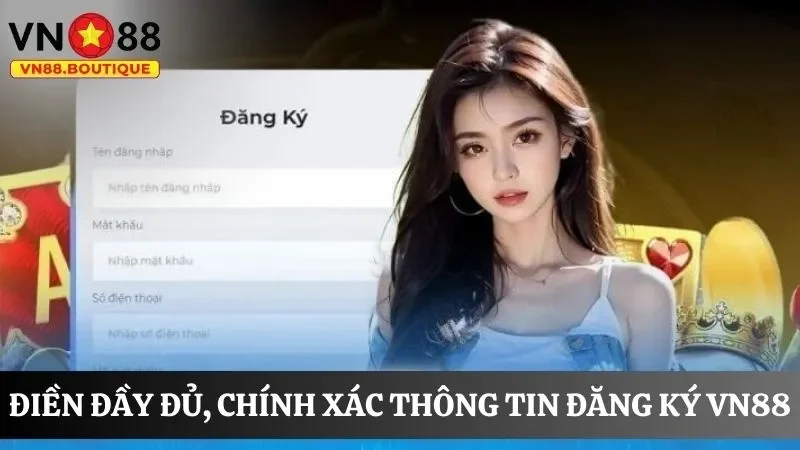 Hội viên điền đầy đủ, chính xác thông tin đăng ký